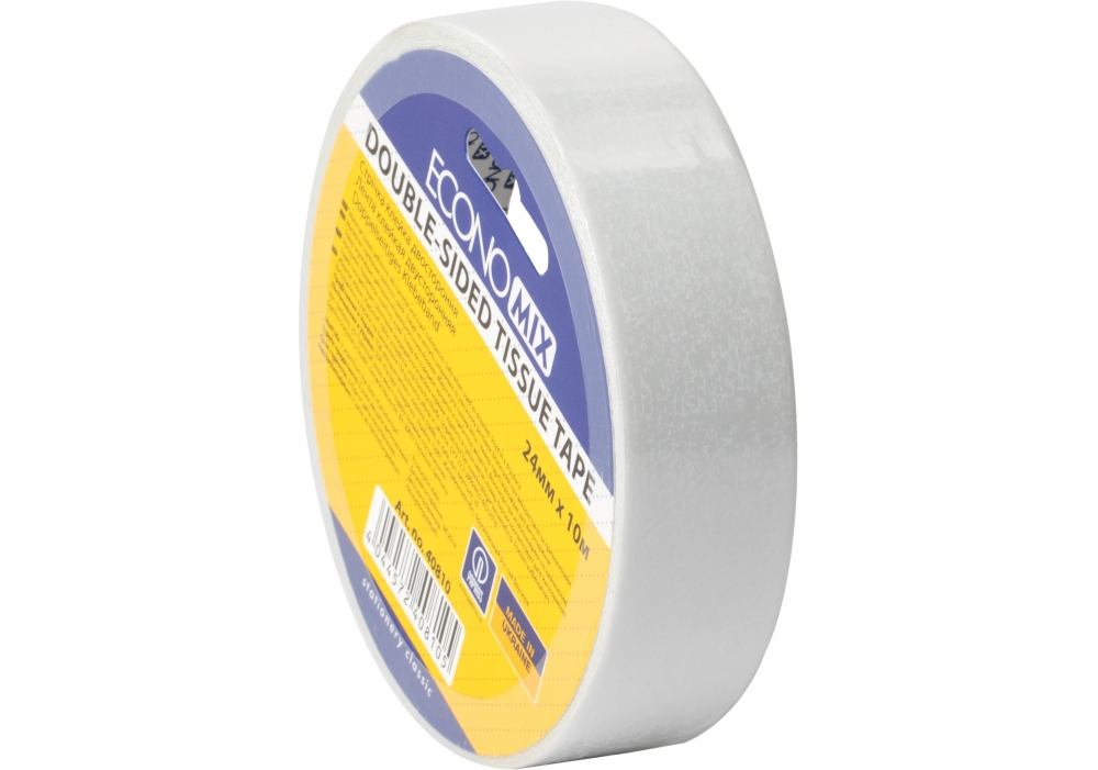 Клейка стрічка двостороння ECONOMIX 24*10 м (E40810)